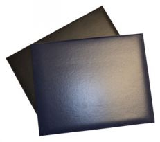 QUICK-SHIP DOUBLE TENT STYLE TO HOLD TWO 8 1/2 X 11 SHEETS TURNED EDGE LEATHERETTE