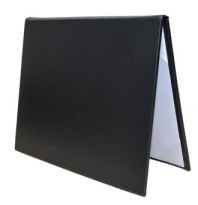 QUICK-SHIP SINGLE JR TENT STYLE HOLDS ONE 6" X 8" AWARD CERTIFICATE TURNED EDGE LEATHERETTE