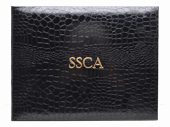 FAUX ALLIGATOR TURNED EDGE LANDSCAPE STYLE LEATHERETTE DIPLOMA COVERS