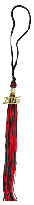 Black and Red Tassels | 2016 Gold Charm