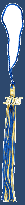 Royal Blue and Gold Tassels | 2016 Gold Charm